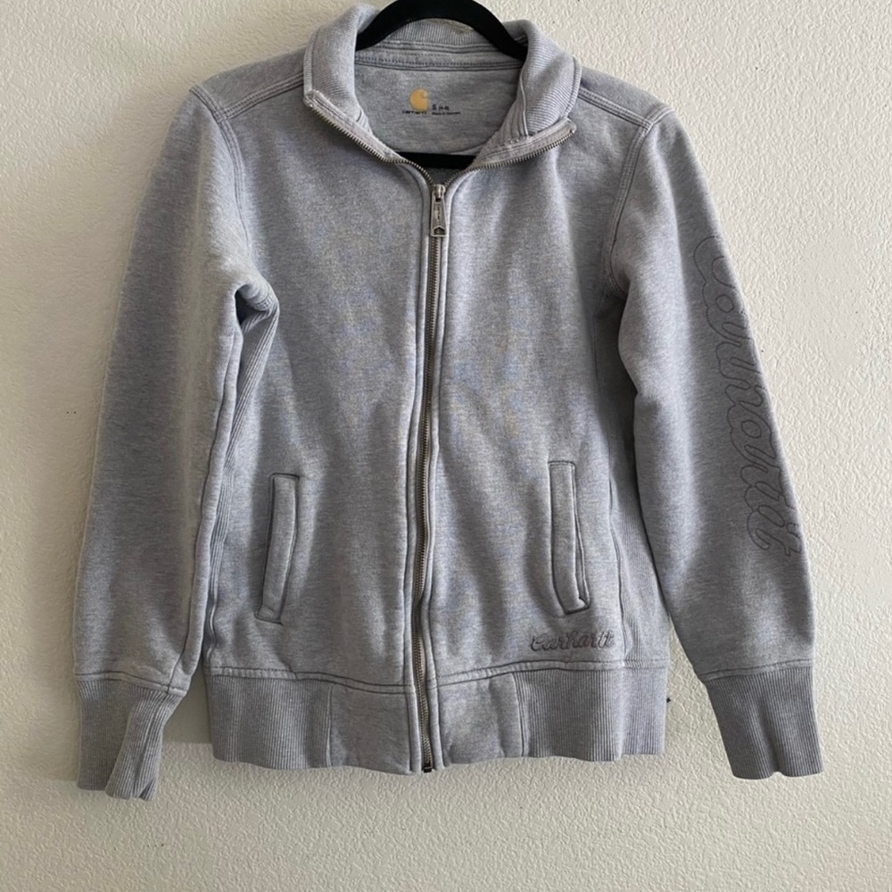Carhartt Zip Up Gray Sweatshirt/Jacket